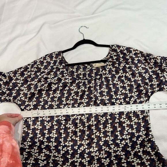 Converse John Varvatos Blue Silk Short Sleeve Dress - Picture 7 of 10